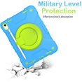 thumbnail image 5 of Dteck Case for iPad 11-inch (A16) 2025/iPad 10th Generation 10.9 inch 2022,Heavy Duty 3-Layer Protection Case Shockproof Hand Grip 360 Rotating Kickstand Hard Cover with Shoulder Strap,Blue+Green, 5 of 8
