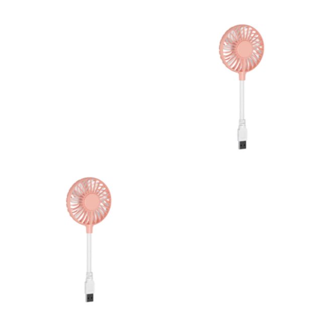 Toystoory Ventilador Usb recargable silencioso banco de energía de refrigeración Mini enchufe ventiladores eléctricos de bolsillo verano al Rosa 2piezas