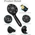 thumbnail image 7 of Bailu High Pressure Shower Head features a handheld 7-mode built-in power wash to clean your tub. Tile & Pet, 5" High Flow Handheld Rain Shower Head - Matte Black, 7 of 7