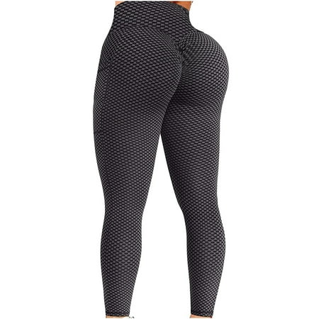 

Side Pocket Scrunch Booty Leggings for Women High Waisted Compression Workout Yoga Pants Butt Lifting Textured Tights