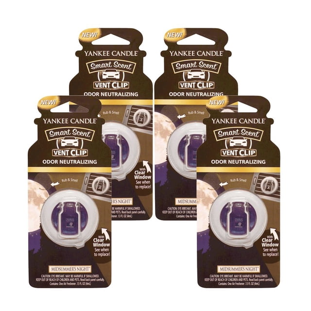Paquete de 4 clips aromáticos para ventilación Yankee Candle Smart-Scent Midsummer's