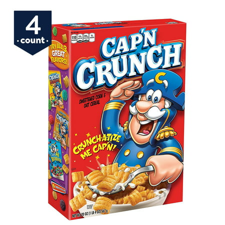 Cap'n Crunch Breakfast Cereal, Original, 20 oz Boxes, 4