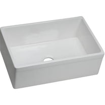 Elkay Fireclay 29-7/8" x 19-3/4" x 10-1/16", Single Bowl Farmhouse Sink, White