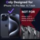thumbnail image 4 of Temdan Diseñado para iPhone 15 Pro Max, [con 2 protectores de pantalla de vidrio templado] [transparente] [no amarillea] [protección contra caídas de grado militar] Funda protectora delgada a prueba d, 4 of 4