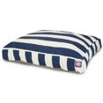thumbnail image 2 of Majestic Pet | Vertical Stripe Shredded Memory Foam Rectangle Pet Bed For Dogs, Removable Cover, Navy Blue, Small, 2 of 6