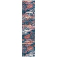 thumbnail image 2 of SAFAVIEH Evoke Frosina Abstract Runner Rug, Navy/Orange, 2'2" x 9', 2 of 11