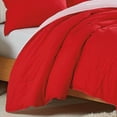thumbnail image 2 of Red 3-Piece Reversible Comforter Set, Recycled Microfiber Bedding, Full/Queen, by Utica, 2 of 8
