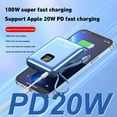 200000mAh Largecapacity Power Bank 100W Super Fast Charge Builtin