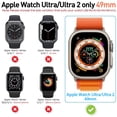 thumbnail image 2 of Funda protectora de pantalla para Apple Watch Ultra/Ultra 2 de 49 mm, paquete de 2, 2 of 7