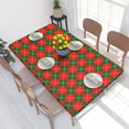 thumbnail image 2 of Table Cover Rectangular Fitted Black And White Argyle Pattern Table Cloth Waterproof Tablecloth Outd, 2 of 5