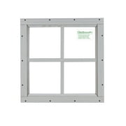 Shed Windows and More 12" x 12" Aluminum Frame Window Safety Glass White Flush Shed Window