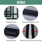 Sanmadrola Magnetic Screen Door Instant Mesh Curtain Self Sealing Magnets Curtain Works With Pets, Sliding Door, Front Doors Tailorable Curtain 39x86, Black