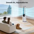 thumbnail image 5 of Bladeless Tower Fan for Bedroom, 33" Standing Fan 120° Oscillating with Remote, 4 Modes, 20 Speeds for Home, Office, 5 of 7