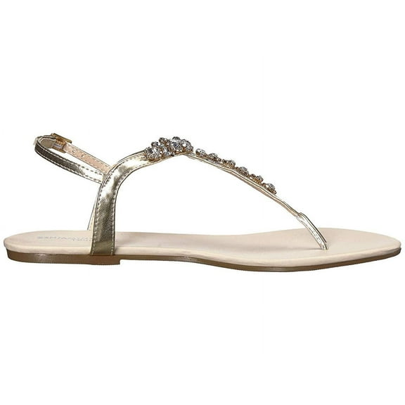 Touch Ups Womens Paula Flat Sandal 8 Gold