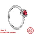 thumbnail image 1 of 925 Sterling Silver Red Shining Heart Zircon Pendant DIY Fashion Bead Fit Original Pandora Charm Bracelet For Woman Fine Jewelry, 1 of 5