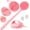 Style 2(pink), variant on & Soft Bath Glove, Scalp Set 5 count, Super- Shower Brush & Shampoo Brush Combination, with 2 Free Hooks (Style 1 )