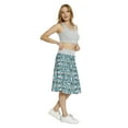 thumbnail image 4 of Women's Panda Cartoon Style Pandas Bamboo A-line Printed Skirt Casual Wear, L, Petrol Blue Black, by Ambesonne, 4 of 6