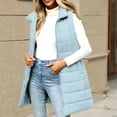 thumbnail image 2 of Kaondbfi Women's Outerwear Vests, Long Puffer Vest Women Winter Warm Quilted Sleeveless Vests Puffy Zip Up Fall Coat Outerwear Winter Clothing for Women, 2 of 5