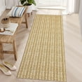 thumbnail image 2 of Hasoo Washable Modern Rugs Solid Imitation Braided Print Non Slip Indoor Carpet 2' x 6' Runner for Hallway, Yellow, 2 of 6