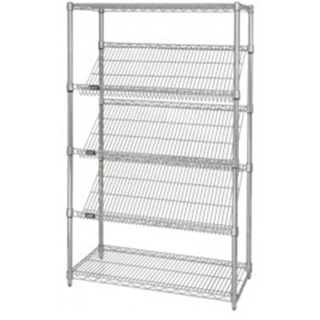 Wire Slanted Shelf Unit 5 Shelves
