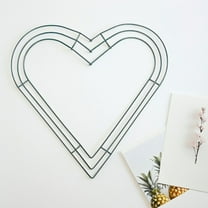 Luxshiny Heart Shaped Wire Wreath Frames 2-Pack Metal Wreath Form Hoops for Valentine Wedding Christmas Party Decoration