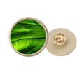 thumbnail image 1 of Pince à Broche Ronde en Métal Doré Nature, 1 of 3