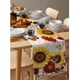 thumbnail image 6 of Boanket Sunflower Table Runner - 90 Inch Long, Kitchen Dining Table Runner Dresser Scarves, Farmhouse Roses Floral Vintage Butterfly Farmhouse Home Decor for Coffee Table Wedding Party Banquet, 6 of 8