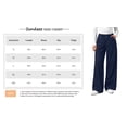 thumbnail image 7 of Sundazz Women's Stretchy Wide Leg Jeans Elastic Waist Knit Denim Pants with Seamed Front, 7 of 7