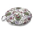 thumbnail image 1 of Botanical Round Floor Cushion with Handle, Digital Illustration of Various Flowers Blossom and Exotic Monstera Leaves, Decorative Pillow for Living Room & Dorms, 18" Round, Multicolor, by Ambesonne, 1 of 4