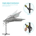thumbnail image 5 of CHYVARY 8.2×8.2ft LED Outdoor Patio Offset Hanging Cantilever Umbrellas W/8 Ribs for Backyard,Poolside and Garden,Gray, 5 of 7