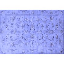 Ahgly Company Indoor Rectangle Persian Blue Traditional Area Rugs, 3' x 5'