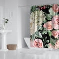 thumbnail image 2 of Pioneer Flower Floral Print Pattern Shower Curtain 84"x72" ,Bathroom Decorative Shower Curtains Set with 12 Hooks,Modern Waterproof Washable Shower Curtain, 2 of 6