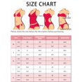 thumbnail image 5 of Conjuntos de bikini de dos piezas para mujer INSPIRE CHIC, con escote en V y cruce, parte inferior triangular con cordón en la espalda, trajes de baño, tamaño X-Small, color púrpura, 5 of 5