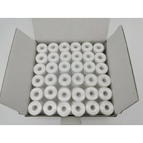 Prewound Bobbin, Size L, Style L, Brother SA155, 144pcs White Plastic Sided, 60S/2, 100% Polyester, LPW-60S2