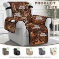 thumbnail image 6 of SCRAWLGOD Deer Camo Hunting Print Non Slip Recliner Chair Cover Removable Anti Dust Furniture Protector Washable Reclining Cover with Elastic Straps, 6 of 7