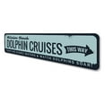 thumbnail image 4 of Dolphin Cruises Novelty Sign, Metal Wall Decor - 4x18 inches, 4 of 4