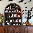 thumbnail image 6 of Wood Storage Shelf - Stylish and Practical Wall Shelf, Crescent Sun and Moon Crystal Shelf, 6 of 6