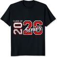 thumbnail image 2 of 100% Cotton Class Of 2026 Senior Graduation T-Shirt For High School College Graduates Unisex Black Tee Shirt Gift For Seniors, 2 of 5