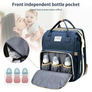Diaper Bag Backpack, Novashion Multifunction 3 in 1 Waterproof Travel Back Pack, Baby Changing Bags with Changing Pad, Stroller Straps, Unisex, Blue