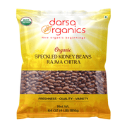 Darsa Organics Speckled Kidney Beans 4 lb | Organic Rajma Chitra