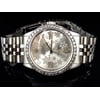 Rolex Datejust Oyster Quickset Silver Flower Dial Diamond Watch (3.15 Ct)