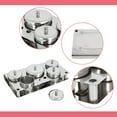 thumbnail image 4 of Stainless Steel Cans,5pcs Stainless Steel Nail Manicure Tools Storage Box Exquisite Design, 4 of 8