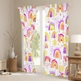 thumbnail image 3 of Manfei Cute Graffiti Rainbow Black Out Curtains,Boho bohemian Style Curtains Pack of 2 (42x63 Each),Pink White Yellow Bedroom Curtains For Girls,Luxury Bedroom Decor, 3 of 6