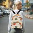 thumbnail image 7 of FORMRS Mini Backpack Purse for Women Travel Daypack Casual Shoulder Bag, Orange Autumn Leaves, 7 of 7