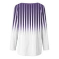 thumbnail image 5 of hxobax Womens Oversized Crewneck Tunic Tops for Leggings Long Sleeve Striped Gradient Pullover Shirt, 5 of 5