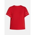 thumbnail image 6 of Time and Tru Women's Top with Short Flounce Sleeves, Sizes XS-XXXL, 6 of 6