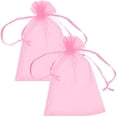 thumbnail image 2 of Bolsa de Organza para Ceremonia PouchyPink 2Pzas Rosa 5x7cm Tela Bolsa Organza., 2 of 2