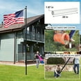 thumbnail image 5 of 13 Gauge Flag Pole for Outside In Ground, 20ft Heavy Duty Flagpole Kit for Yard, Extra Thick Outdoor Flag Poles with 3x5  for Residential or Commercial, Black, 5 of 7