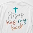 thumbnail image 6 of Jesus Has My Back Graphic T-Shirt, Unisex Classic Fit Faith Tee, 6 of 9