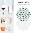 thumbnail image 6 of Lsque Cute Turtle Pattern 4" Drink Coasters Set of 4, PVC Leather Absorbent Coasters, Table Coaster Set Decorative Coffee Cup Coasters Housewarming Gift -Hexagon, 6 of 6